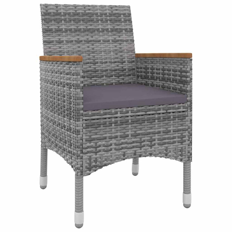 Set mobilier de grădină cu perne, 7 piese, poliratan și sticlă