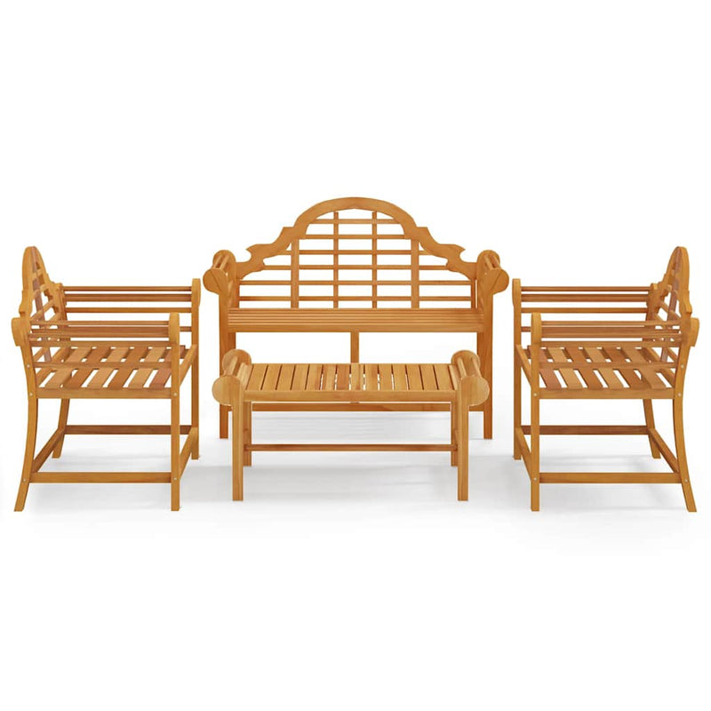 Set mobilier de grădină, 4 piese, lemn masiv de tec