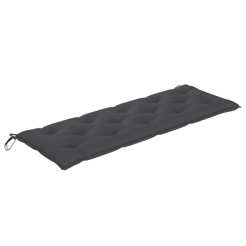 Bancă Batavia cu pernă antracit, 150 cm, lemn masiv de tec
