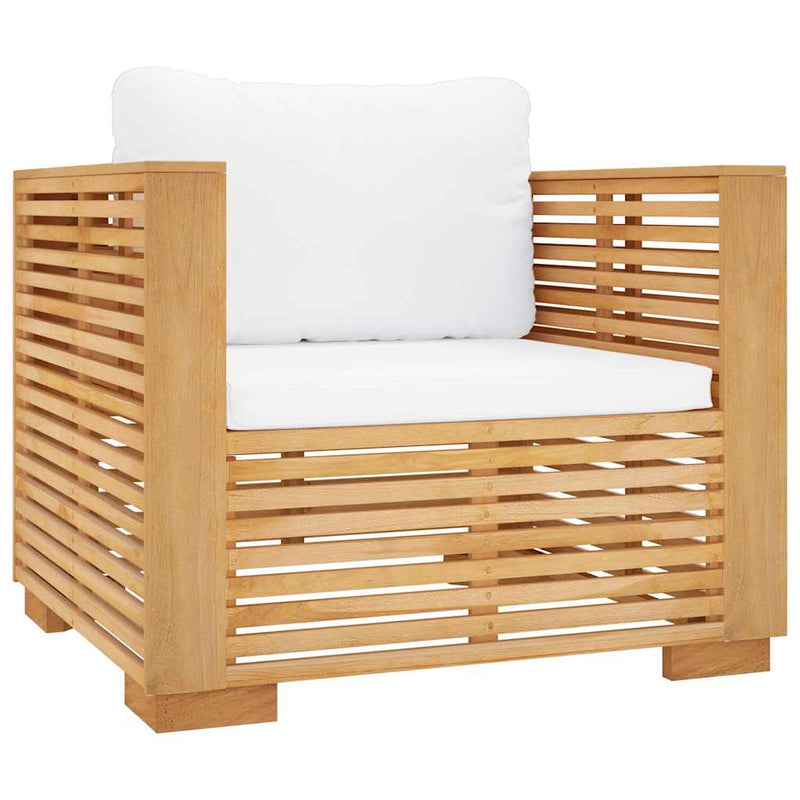 Set mobilier grădină cu perne, 5 piese, lemn masiv de tec