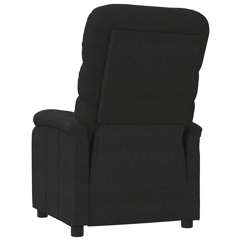 Fotoliu rabatabil, negru, material textil