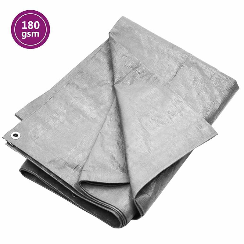 Prelată 180 g/m², gri, 3x3 m, HDPE