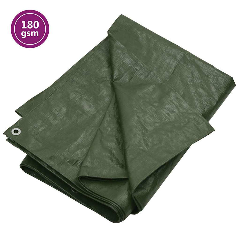 Prelată 180 g/m², verde, 4x4 m, HDPE