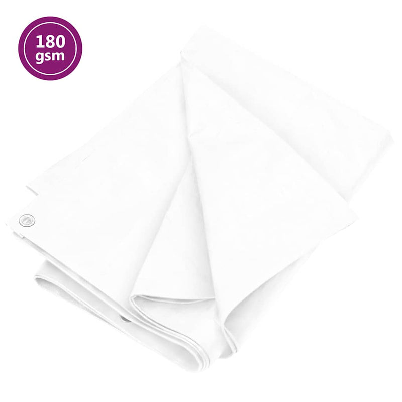 Prelată 180 g/m², alb, 3x4 m, HDPE