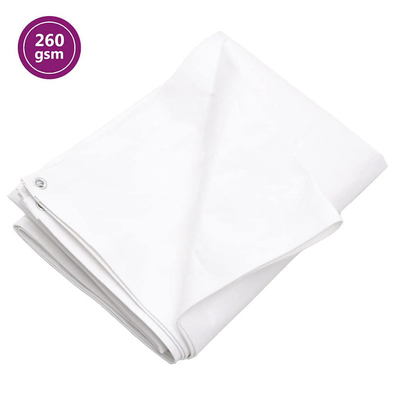 Prelată 260 g/m², alb, 3x5 m, HDPE
