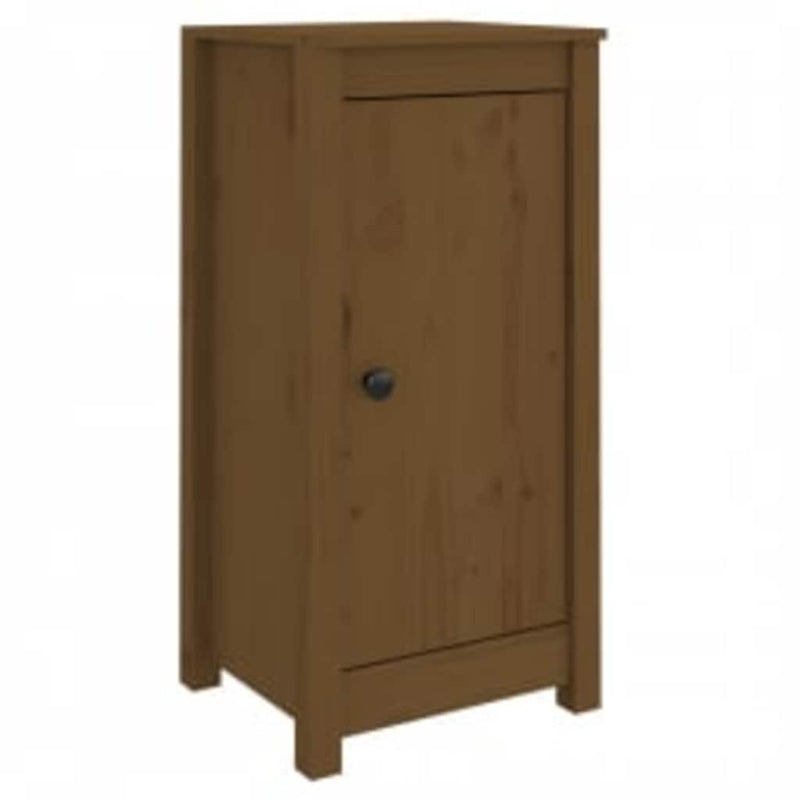 Servante, 2 buc., maro miere, 39x35x80 cm, lemn masiv de pin