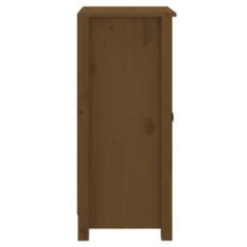 Servante, 2 buc., maro miere, 39x35x80 cm, lemn masiv de pin