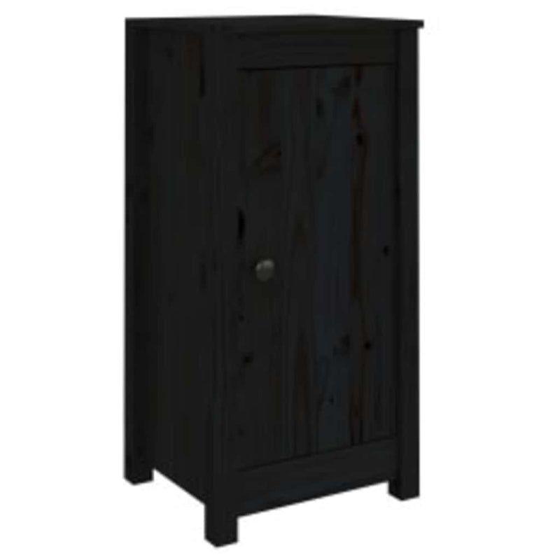 Servante, 2 buc., negru, 39x35x80 cm, lemn masiv de pin