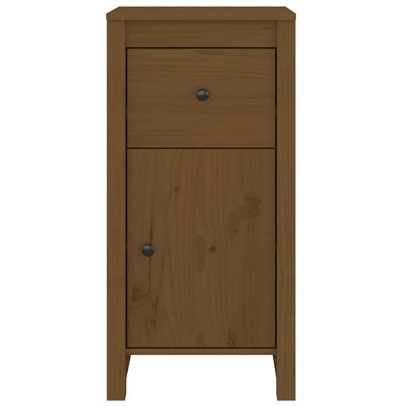 Servante, 2 buc., maro miere, 40x35x80 cm, lemn masiv de pin