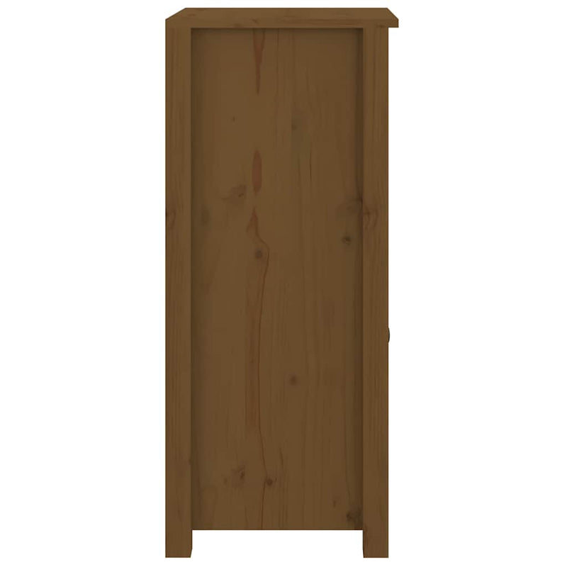Servante, 2 buc., maro miere, 40x35x80 cm, lemn masiv de pin