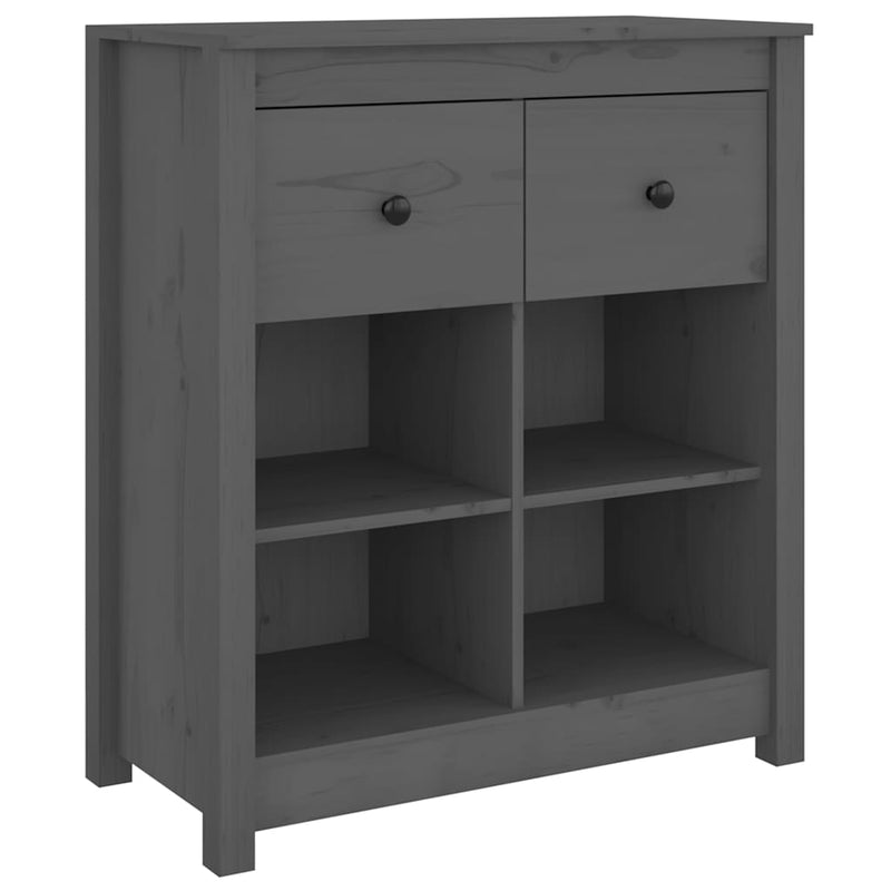 Servantă, gri, 70x35x80 cm, lemn masiv de pin