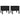 Mese laterale, 2 buc., negru, 50x50x49 cm, lemn masiv de pin