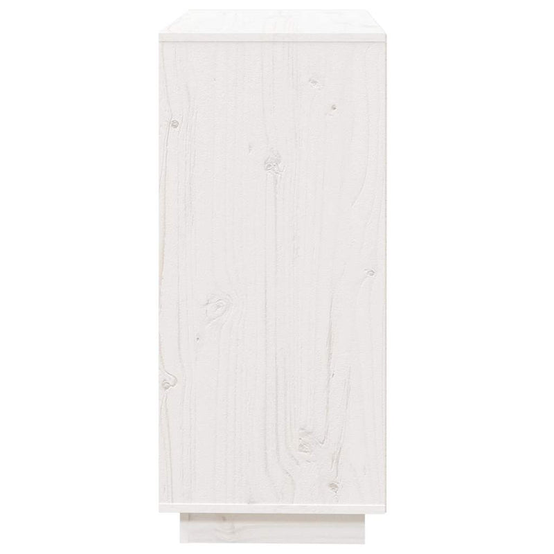 Dulap, alb, 74x35x80 cm, lemn masiv de pin