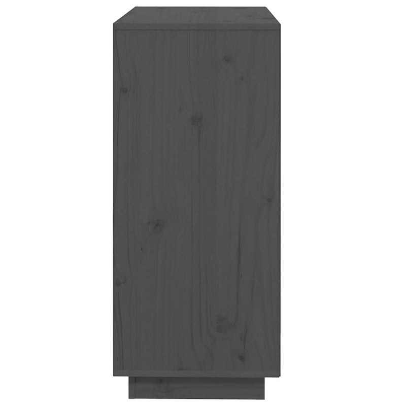 Dulap, gri, 74x35x80 cm, lemn masiv de pin