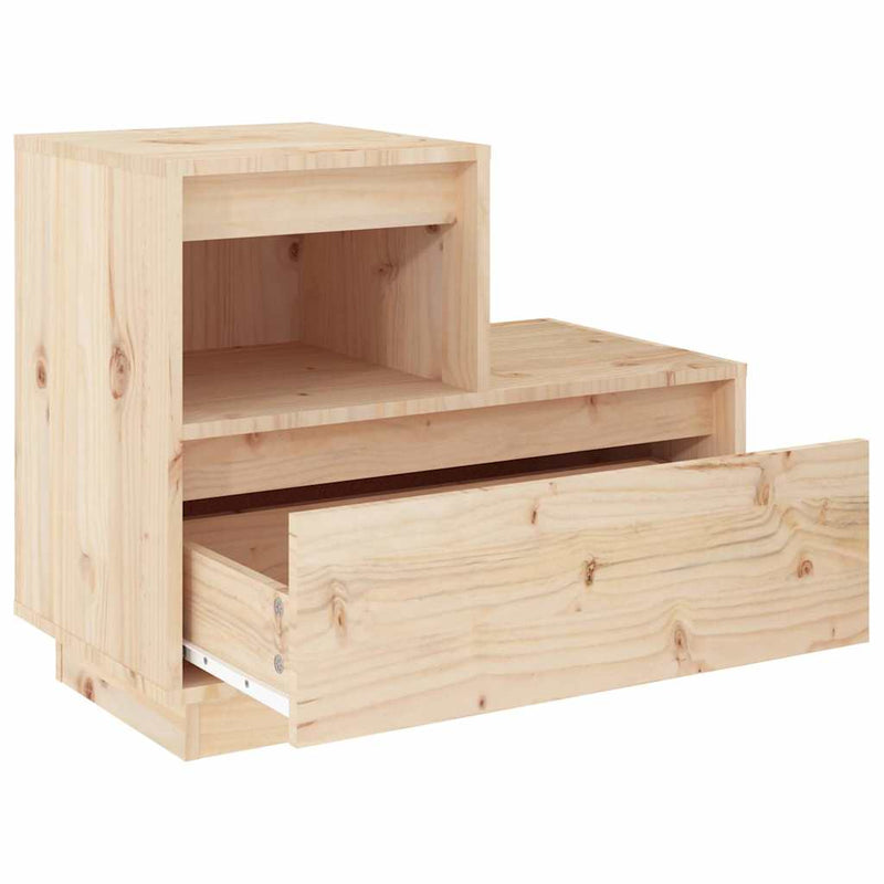 Noptiere, 2 buc., 60x34x51 cm, lemn masiv de pin