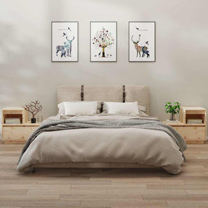 Noptiere, 2 buc., 60x34x51 cm, lemn masiv de pin