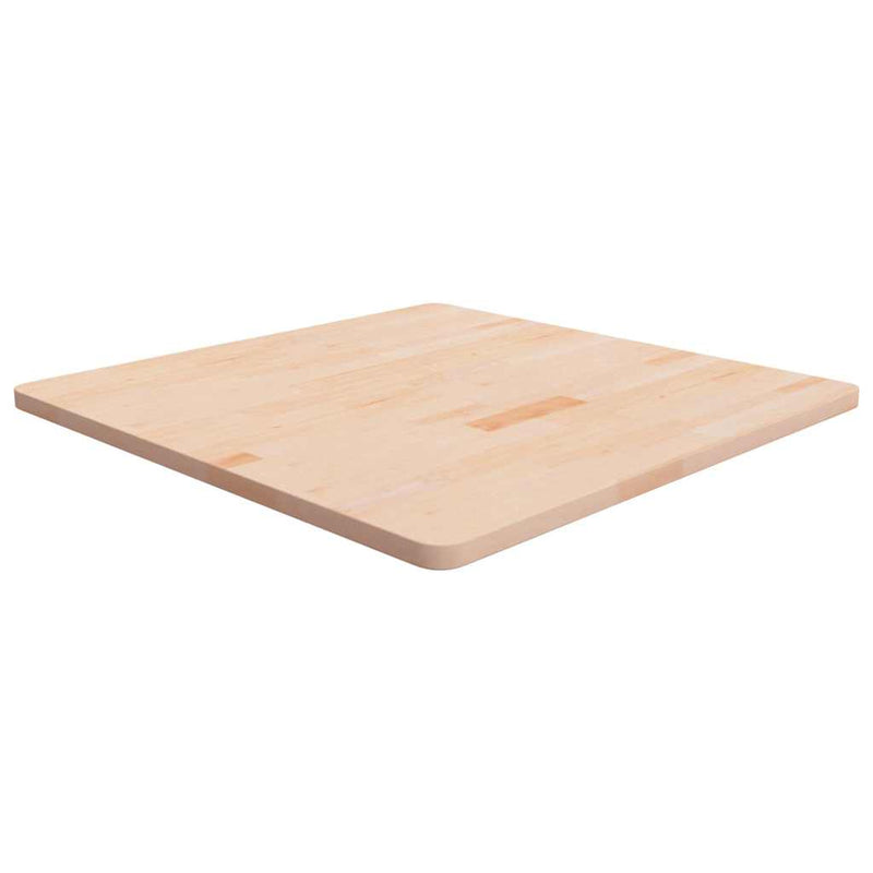 Blat de masă pătrat,80x80x2,5 cm, lemn masiv stejar netratat