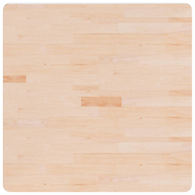 Blat de masă pătrat, 80x80x4 cm, lemn masiv stejar netratat