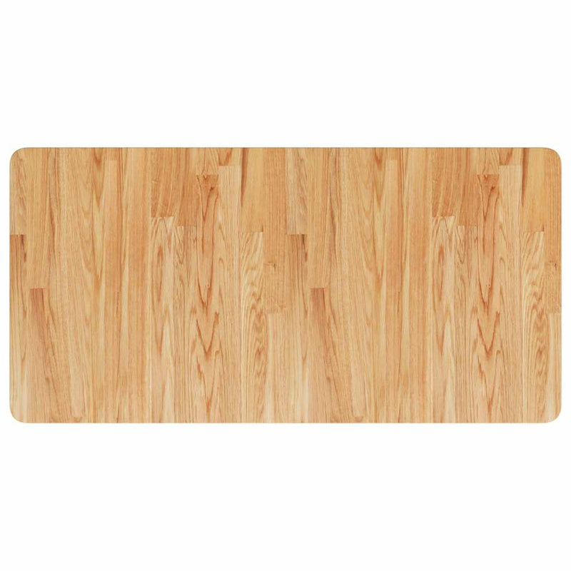 Blat de baie, maro deschis, 100x50x2,5 cm, lemn masiv tratat