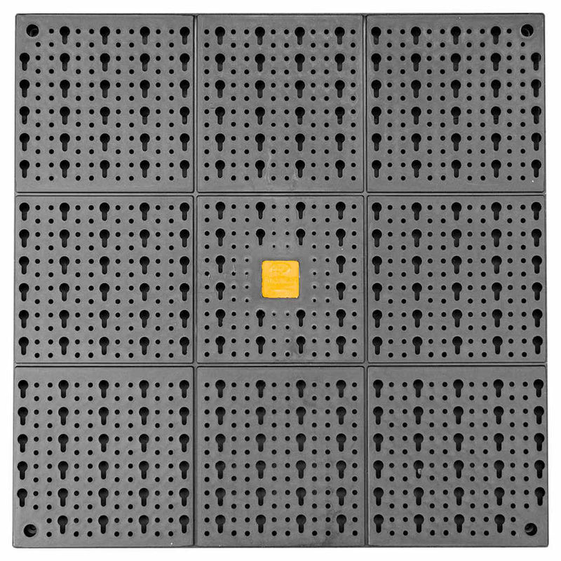 Perete pentru unelte, 500x1000 mm, 50 cârlige, PP