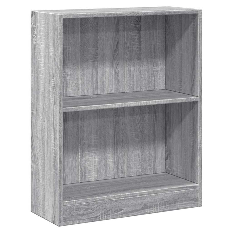 Bibliotecă, gri sonoma, 60x24x76 cm, lemn prelucrat