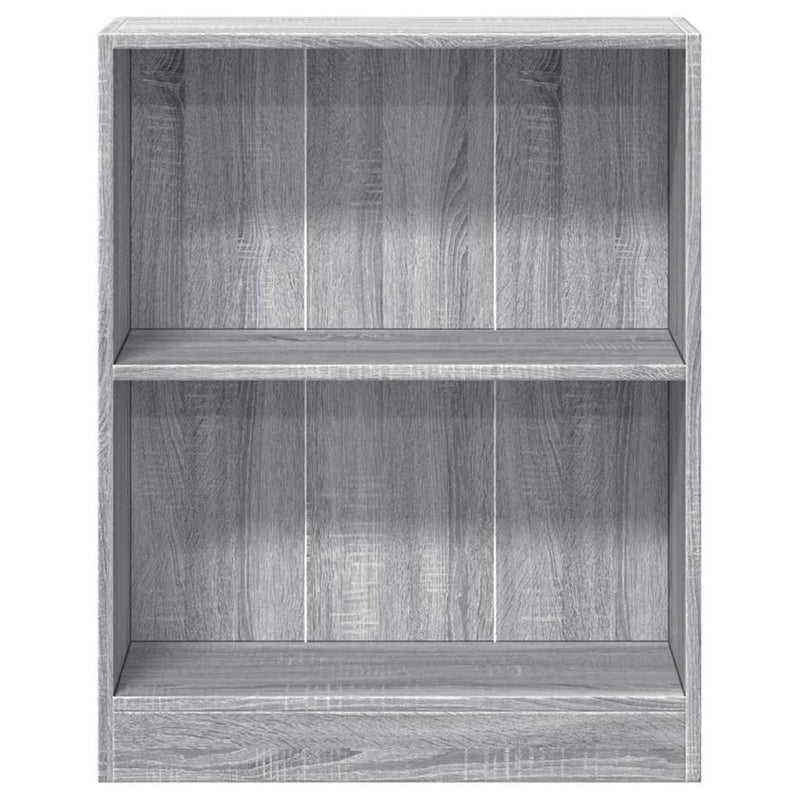 Bibliotecă, gri sonoma, 60x24x76 cm, lemn prelucrat