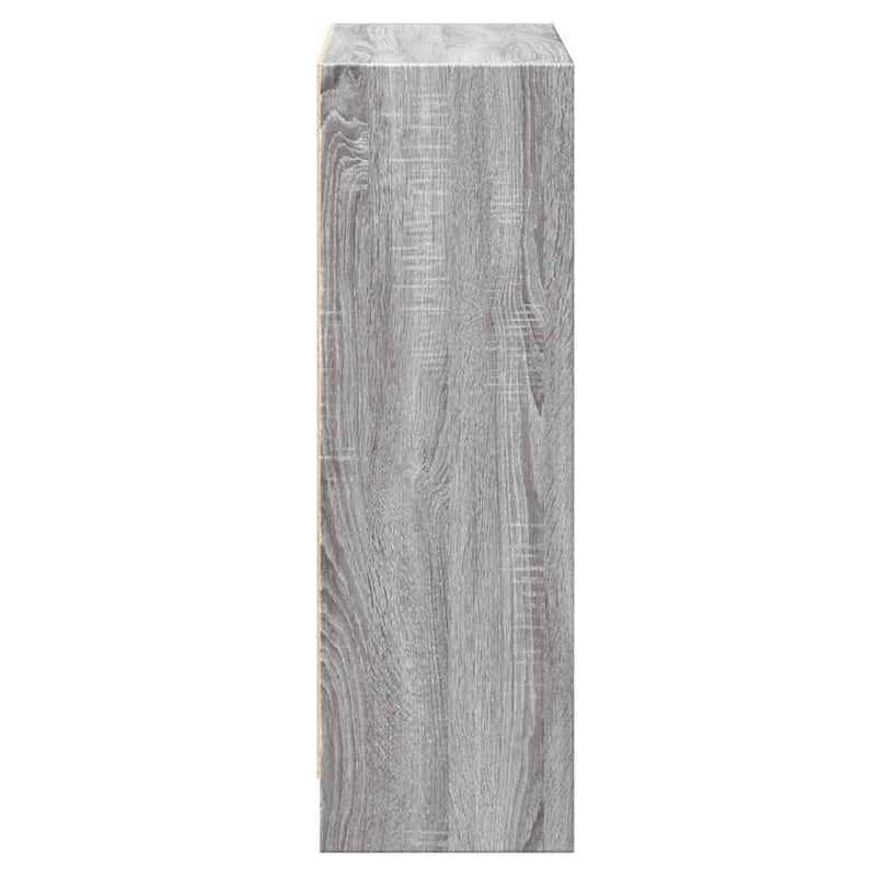 Bibliotecă, gri sonoma, 60x24x76 cm, lemn prelucrat