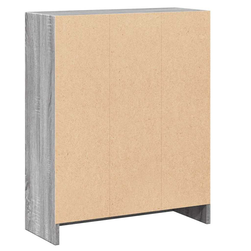 Bibliotecă, gri sonoma, 60x24x76 cm, lemn prelucrat