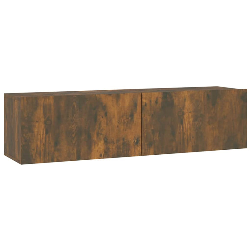 Comodă TV de perete stejar afumat 120x30x30 cm lemn compozit