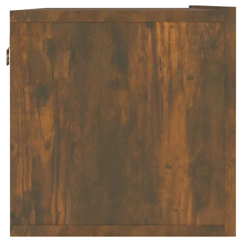 Comodă TV de perete stejar afumat 120x30x30 cm lemn compozit