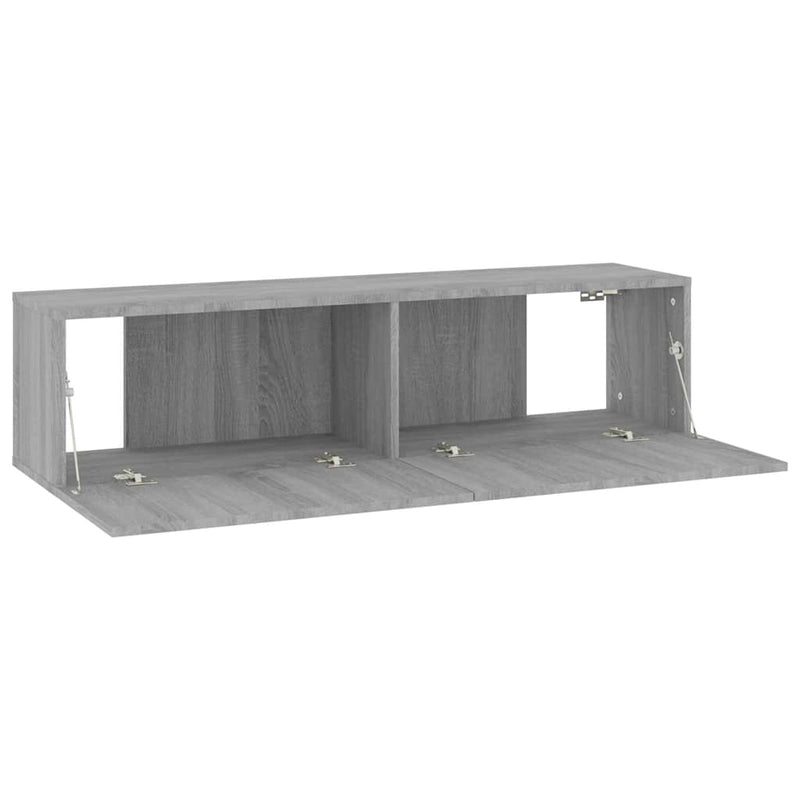 Comodă TV de perete, gri sonoma, 120x30x30 cm, lemn compozit