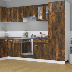 Dulap de sticlă suspendat “Lyon”, stejar fumuriu, 60x31x60 cm