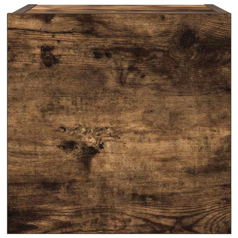 Comode TV montaj pe perete 2 buc. stejar fumuriu 30,5x30x30 cm