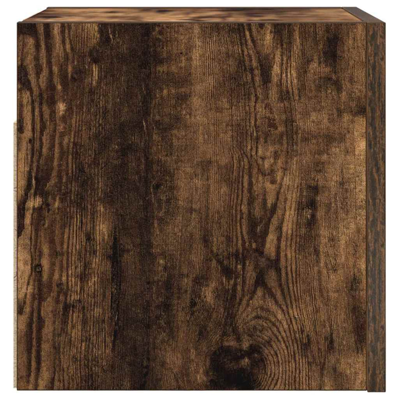 Comode TV montaj pe perete 2 buc. stejar fumuriu 30,5x30x30 cm