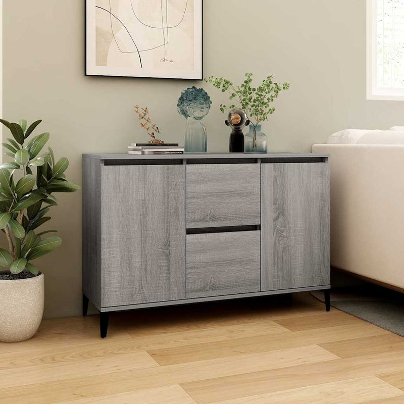 Servantă, gri sonoma, 102x35x70 cm, lemn prelucrat
