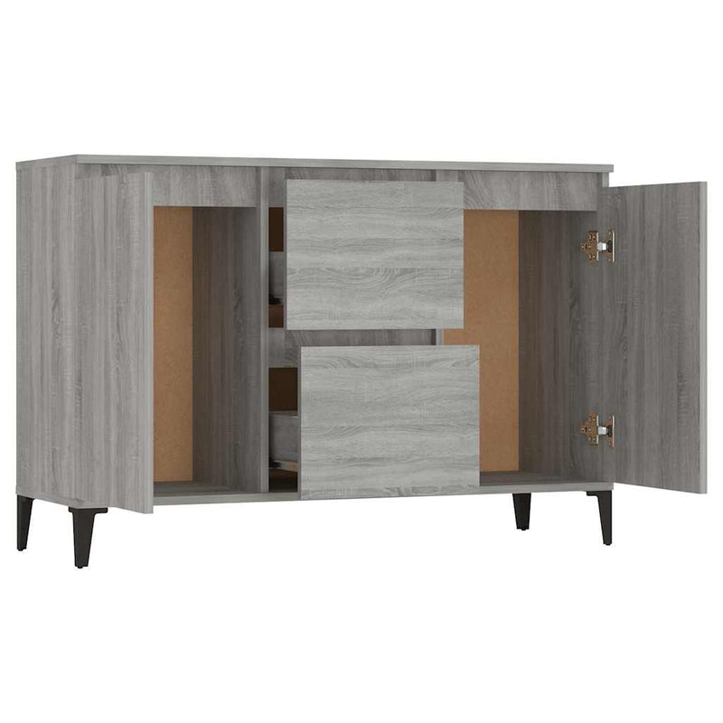 Servantă, gri sonoma, 102x35x70 cm, lemn prelucrat