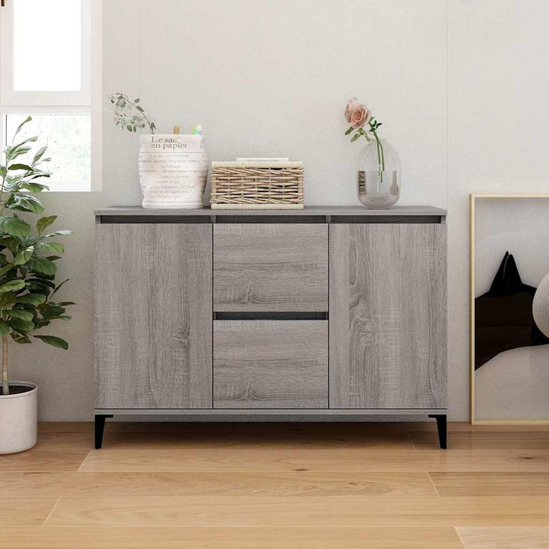 Servantă, gri sonoma, 102x35x70 cm, lemn prelucrat