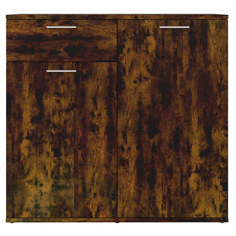 Dulap, stejar fumuriu, 80x36x75 cm, lemn compozit