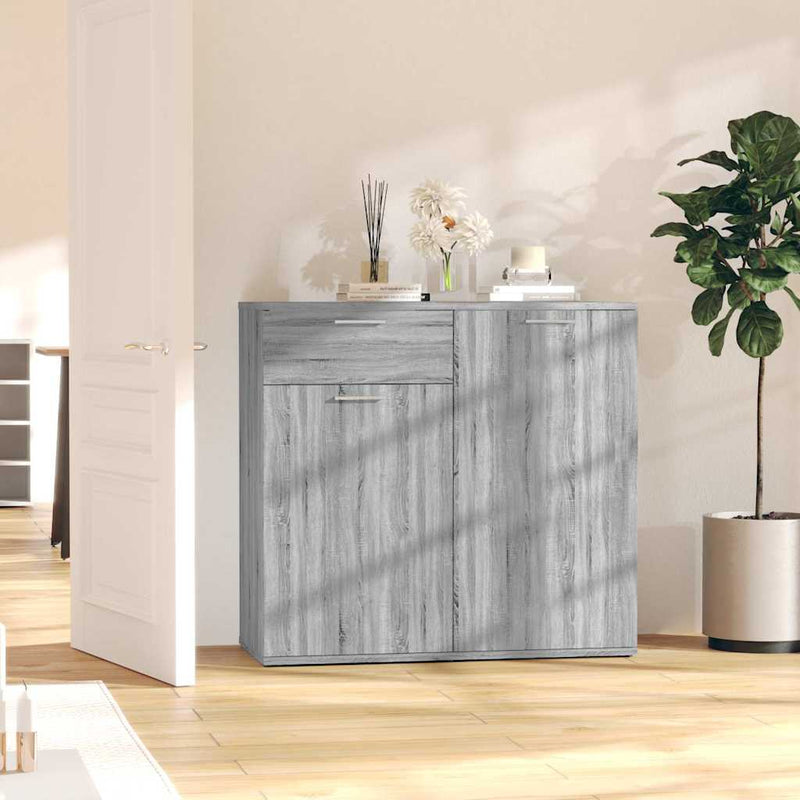 Dulap, sonoma gri, 80x36x75 cm, lemn compozit