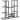 Suport pentru flori, 94,5x25x89 cm, negru, fier