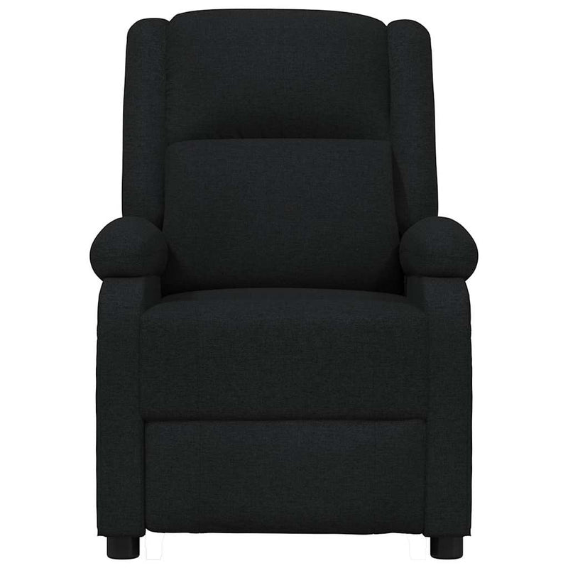Fotoliu rabatabil electric, negru, material textil