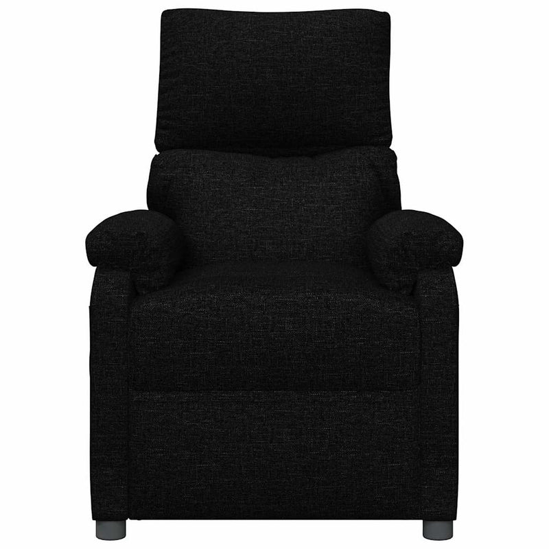 Fotoliu rabatabil electric, negru, material textil
