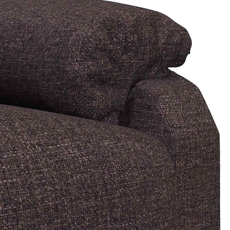 Fotoliu rabatabil electric, maro închis, material textil