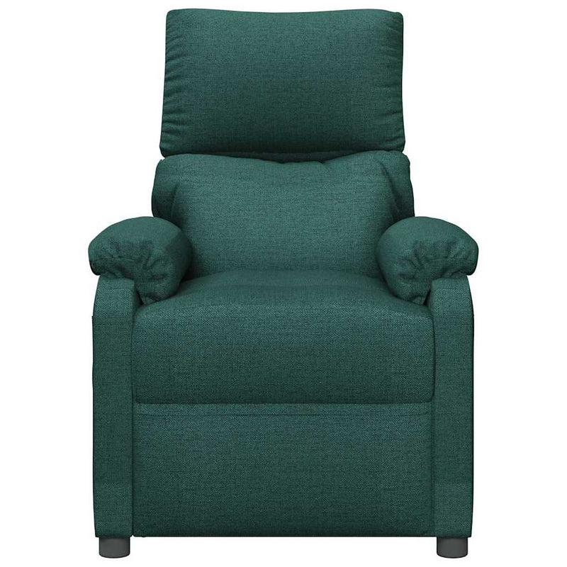 Fotoliu de masaj electric, verde închis, material textil