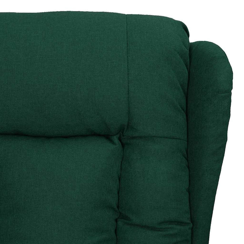 Fotoliu de masaj electric, verde închis, material textil