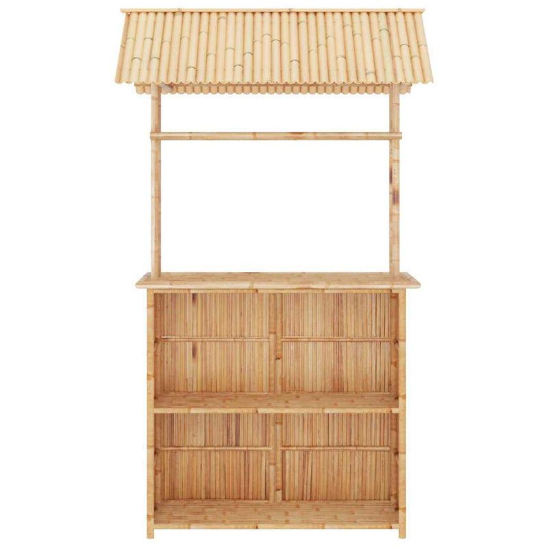 Set mobilier de bar, 3 piese, bambus