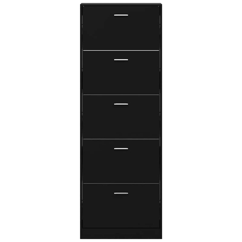 Pantofar, negru, 59x17x169 cm, lemn compozit