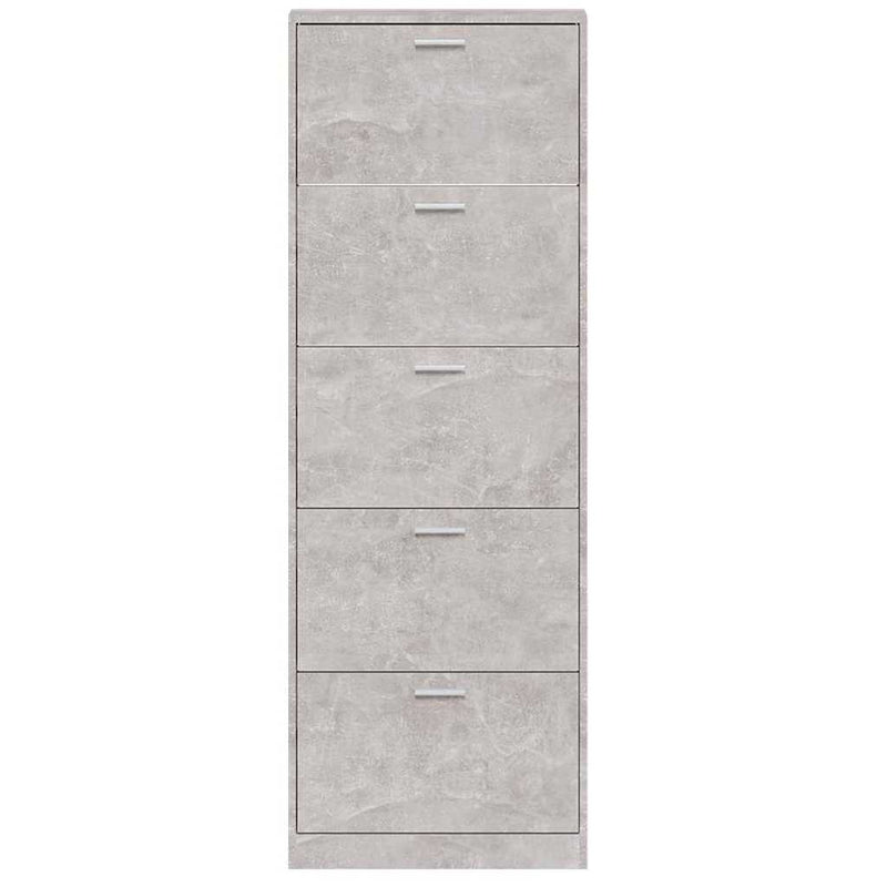 Pantofar, gri beton, 59x17x169 cm, lemn compozit