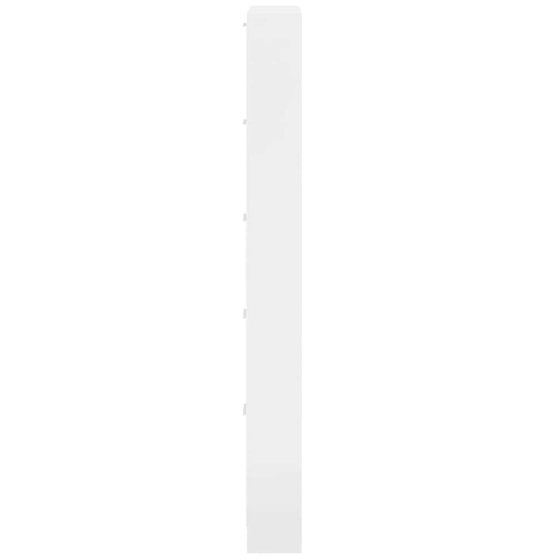 Pantofar, alb extralucios, 59x17x169 cm, lemn compozit