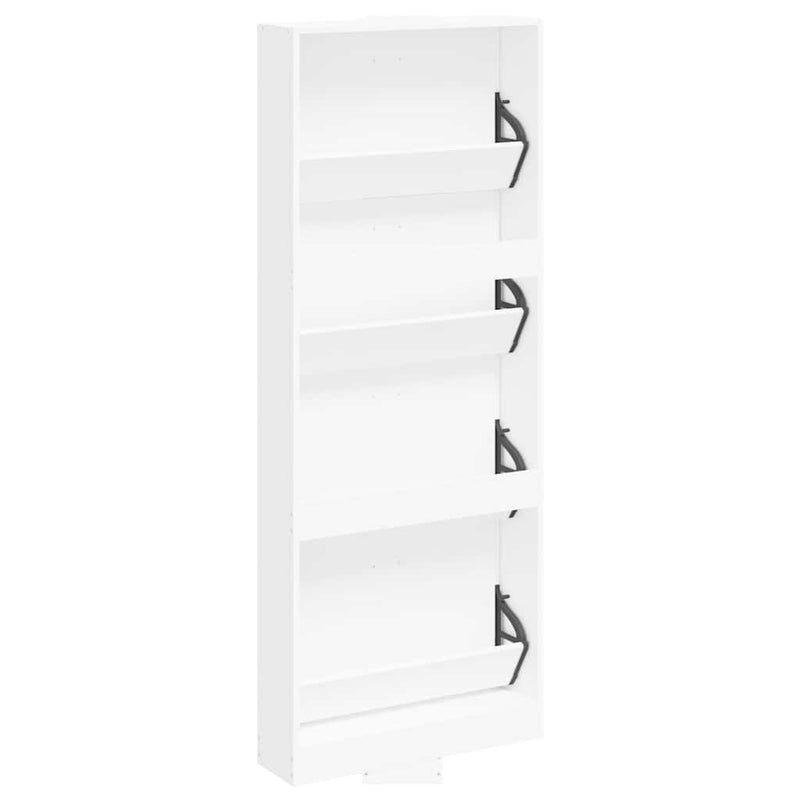Pantofar, alb, 59x17x150 cm, lemn prelucrat